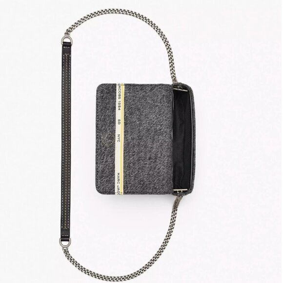 NWT! NEW! Marc Jacobs The Denim Chain Mini Bag -Black Wash - Picture 5 of 15